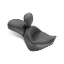 Mustang 1-piece 2-up wide touring vintage seat plain black