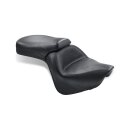 Mustang 1 piece 2-up wide touring vintage seat plain black