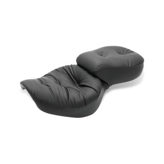 Mustang 1-piece 2-up wide touring regal seat plain black