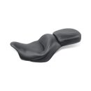 Mustang 1 piece 2-up wide touring vintage seat plain black