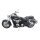 Mustang 1 piece 2-up wide touring vintage seat plain black