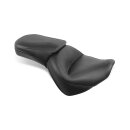 Mustang 1-piece 2-up wide touring vintage seat plain black