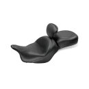 Mustang 1 piece 2-up wide touring vintage seat plain black