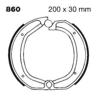 EBC plain brake shoes