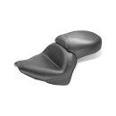 Mustang 1-piece 2-up wide touring vintage seat plain black