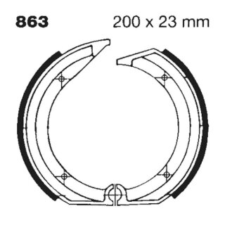 EBC plain brake shoes