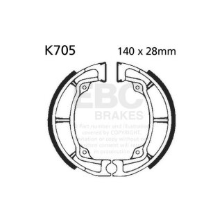 EBC plain brake shoes