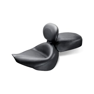 Mustang 2-p wide touring vintage seat plain black