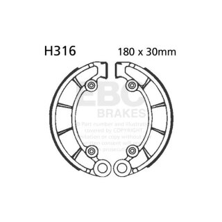 EBC plain brake shoes