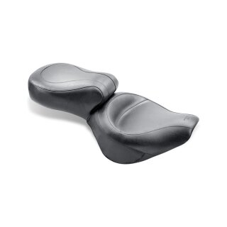 Mustang 1 piece 2-up wide touring vintage seat plain black