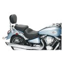 Mustang 2-p wide touring vintage seat plain black