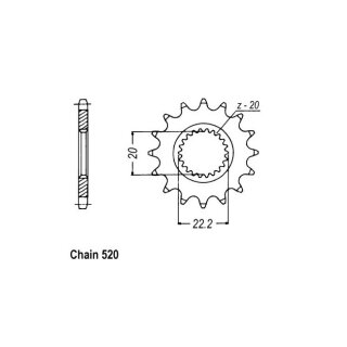 JT Front Sprocket 1590.1