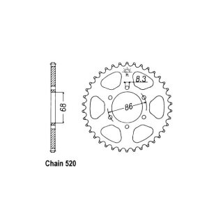JT Rear Sprocket 473.37