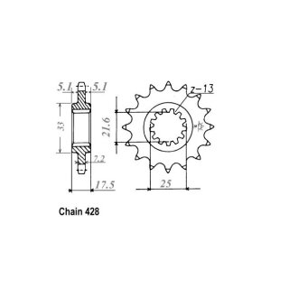 JT Front Sprocket 1298.1