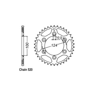 JT Rear Sprocket 735.41