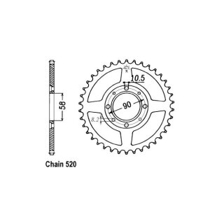 JT Rear Sprocket 279.31