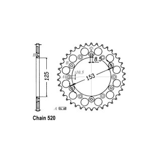 JT Rear Sprocket 210.45