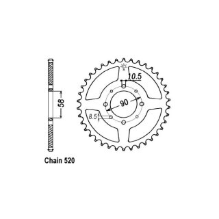 JT Rear Sprocket 273.44