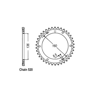 JT Rear Sprocket 5.49