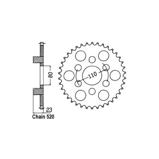 JT Rear Sprocket 19.36