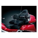 Kuryakyn Plug-N-Go driver backrest with black pad, chrome