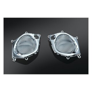 L.E.D. LIGHTED CHROME SPEAKER GRILLS
