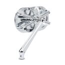 Ness 10-Gauge caged mirror left hand chrome