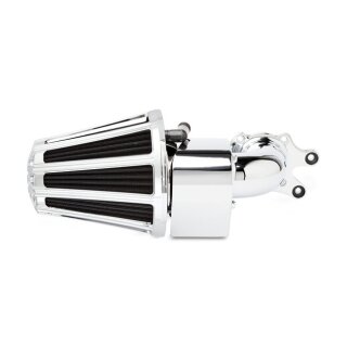Ness 90Â° 10-gauge air cleaner kit chrome