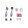 Sissy bar turn signal relocation kit for Softail. Chrome