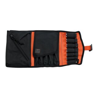 BILTWELL EXFIL 0 Motorrad Biker Werkzeugrolle Tasche schwarz orange