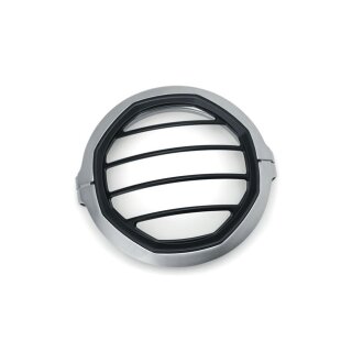 Kuryakyn Dillinger 5-3/4" headlight trim. Silver
