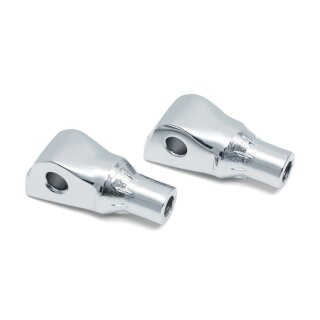 Kuryakyn, tapered rear footpeg adapter. Chrome