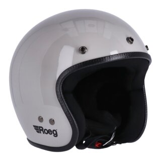 ROEG Jett Vintage Motorrad Helm ECE  hellgrau