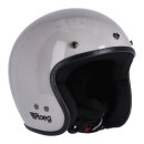 ROEG Jett Vintage Motorrad Helm ECE  hellgrau