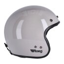 ROEG Jett Vintage Motorrad Helm ECE  hellgrau