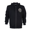 Lucky 13 Dead skull zip hoodie black