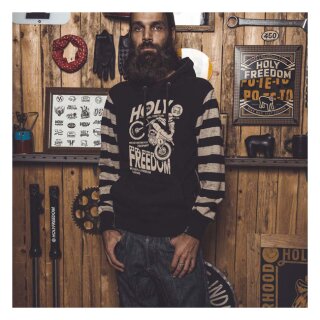 Holy Freedom Cross hoodie black/white