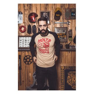 Holy Freedom Cross M/L t-shirt black/beige