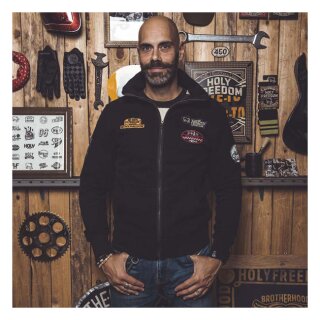 Holy Freedom Leather sweatshirt black