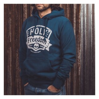Holy Freedom Navy hoodie blue