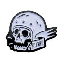 Biltwell enamel pin Skull white/black