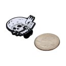 Biltwell enamel pin Skull white/black