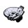 Biltwell enamel pin Skull white/black