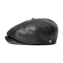 Brixton Brood snap cap black leather