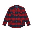 Brixton Durham longsleeve flannel navy red