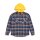 Brixton Bowery Hood longsleeve flannel navy gold
