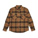 Brixton Bowery longsleeve flannel black/gold