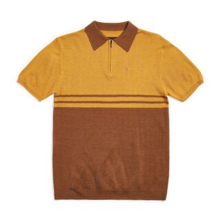 Brixton Allen 1/4 Zip Polo sweater maize/bison