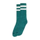 American Socks Mid High Turquoise Noise, double striped