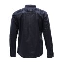 WCC OG perforated leather riding shirt black